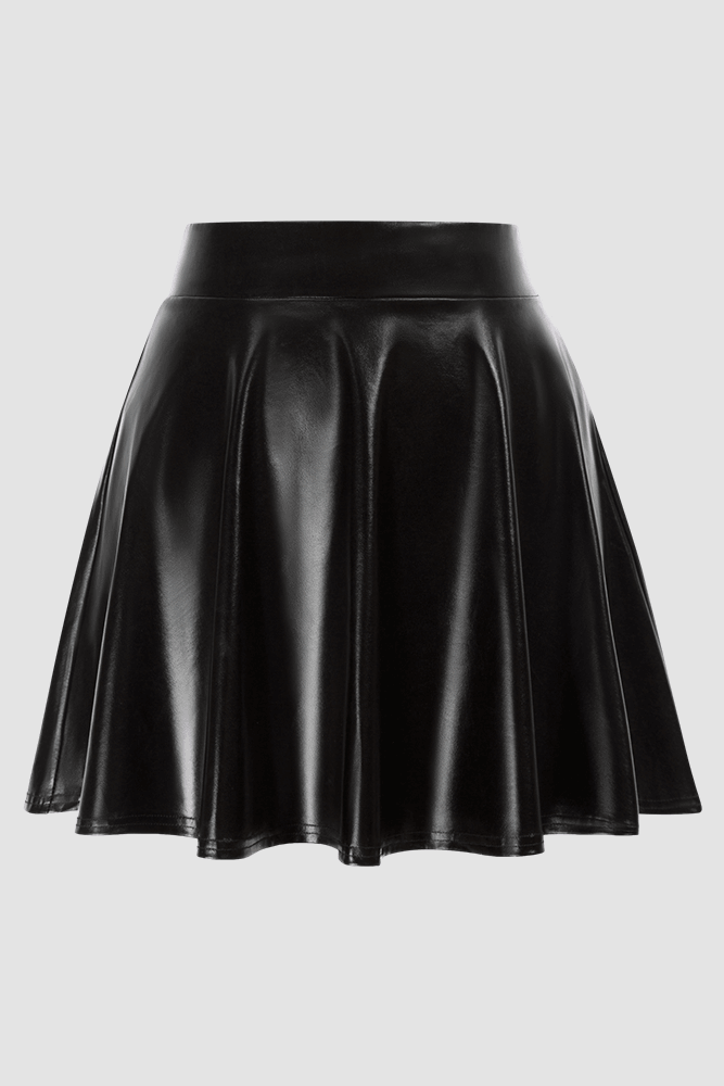 Plus size metallic skater skirt cheap