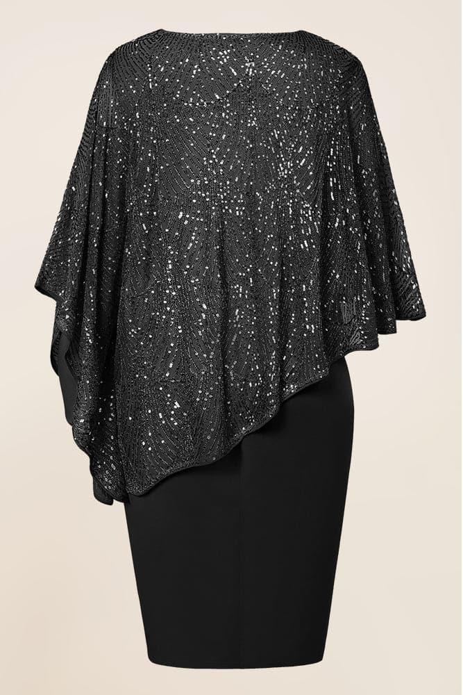 HN Women Plus Size Draped Decorated Sleeveless Crew Neck Bodycon Dress - Hanna Nikole