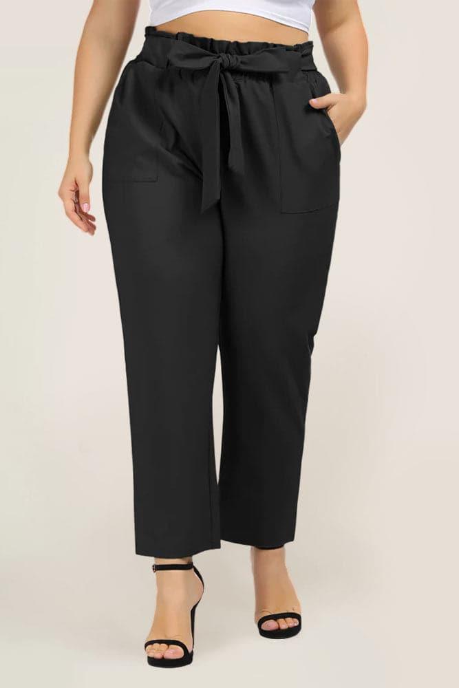 Women's Plus Size Casual Slim Fit Cropped Pants - Hanna Nikole