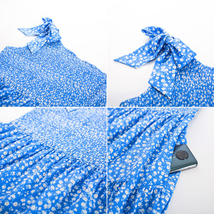 Women Plus Size Elastic Waist Midi Dress One-Shoulder A-Line Dress - Hanna Nikole