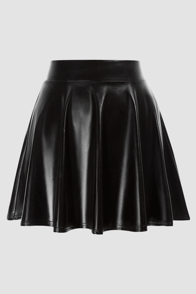 HN Women Plus Size Metallic-Like Skirt Elastic High Waist Mid-Thigh Mi – Hanna  Nikole