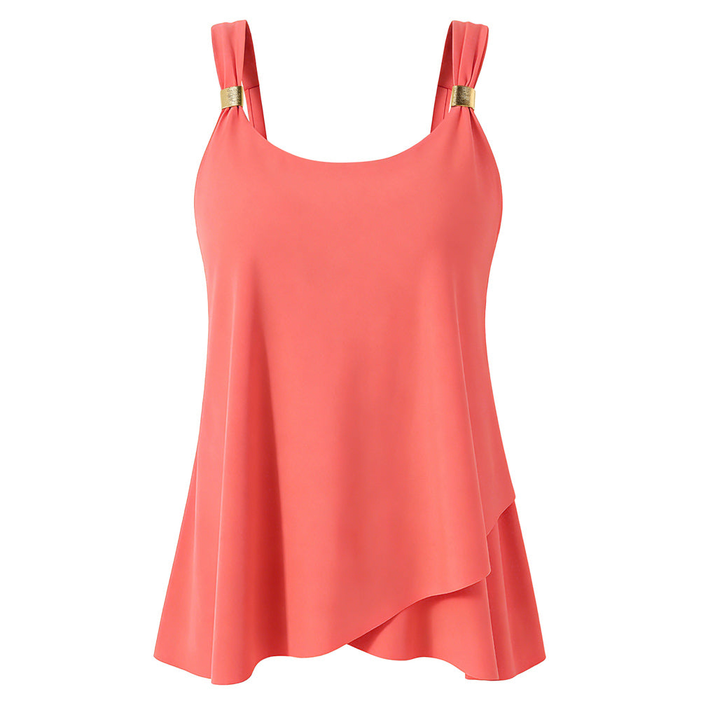 Hanna Nikole Women Flowy Tankini Tops Only Loose Fit Bathing Suit Swim Top Ruffle Swimsuit No Bottom 2026