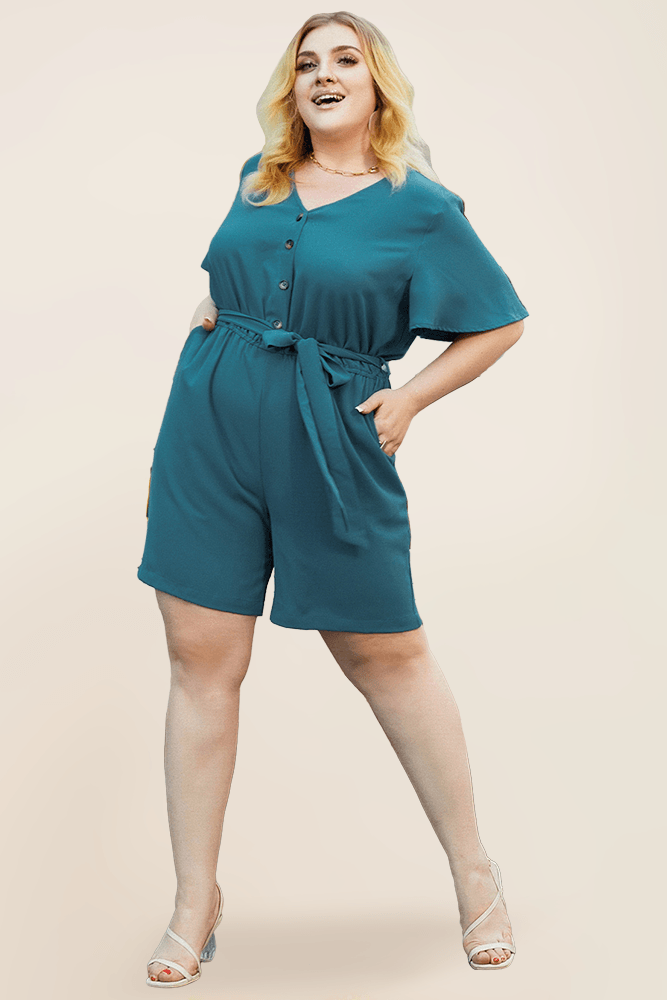 Plus size romper pants sales