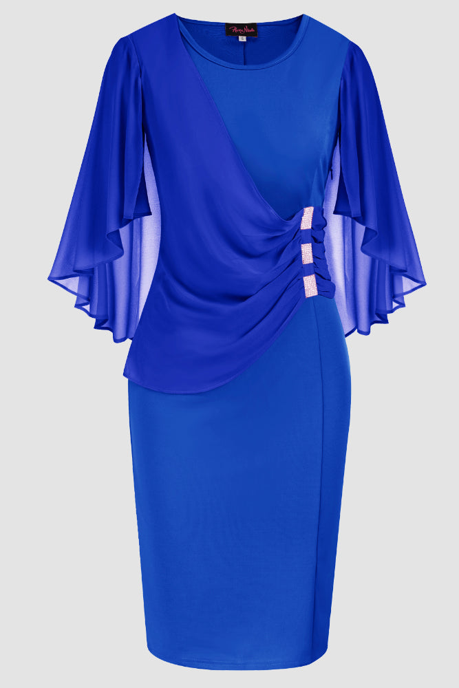 bodycon dress with chiffon overlay Chiffon Overlay Dress – The Dressing Room