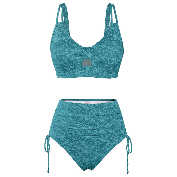 Hanna Nikole High Waisted Bikini Sets for Women, Tummy Control Swimsuits, Jacquard Modes Bathing Suit Bikini