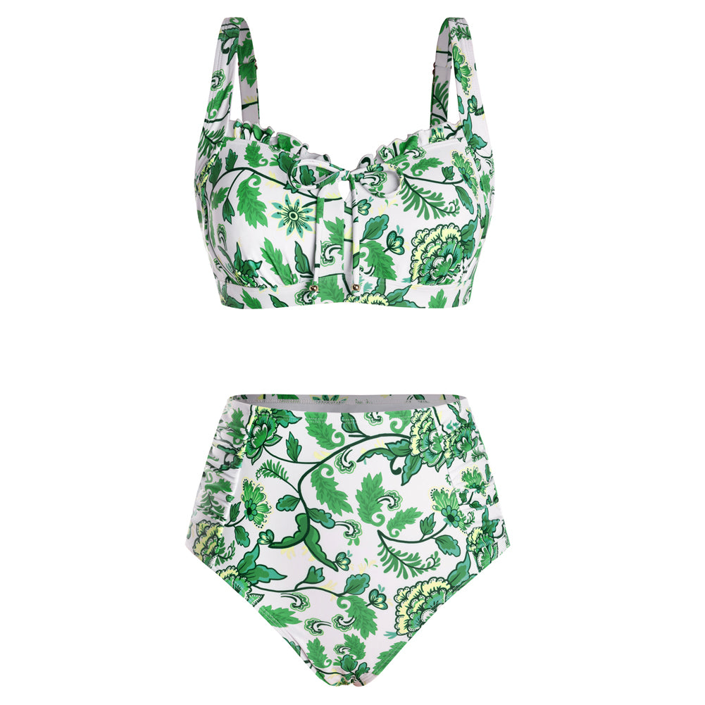 Hanna Nikole Modest Swimsuits for Women 2026, High Waisted Bikini Sets Tummy Control, Tie Cut-Out Bathing Suits