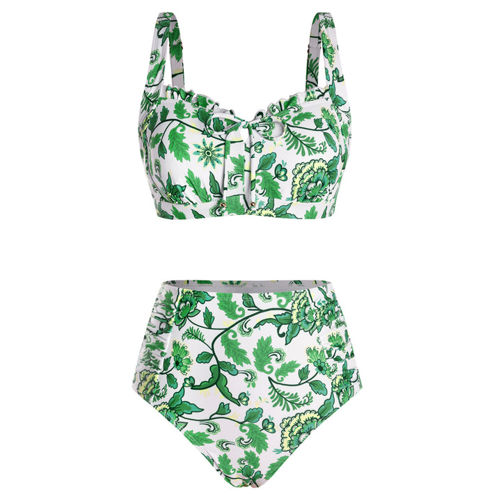 Hanna Nikole Modest Swimsuits for Women 2026, High Waisted Bikini Sets Tummy Control, Tie Cut-Out Bathing Suits