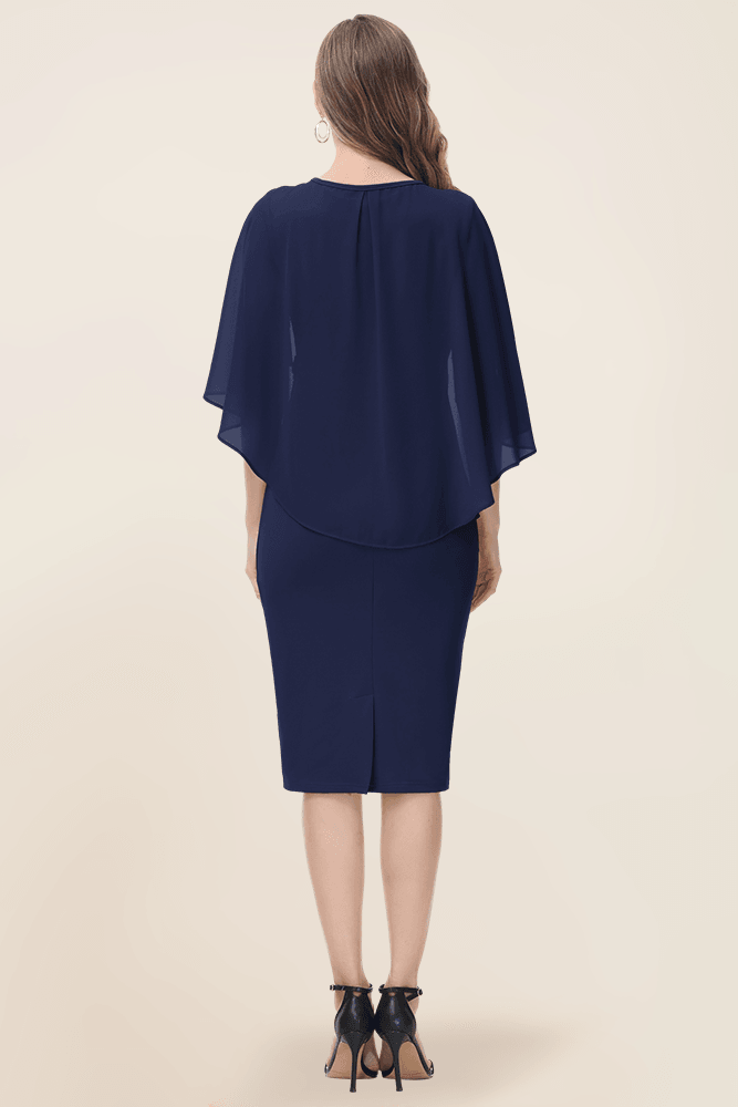 Bodycon dress sales with chiffon overlay