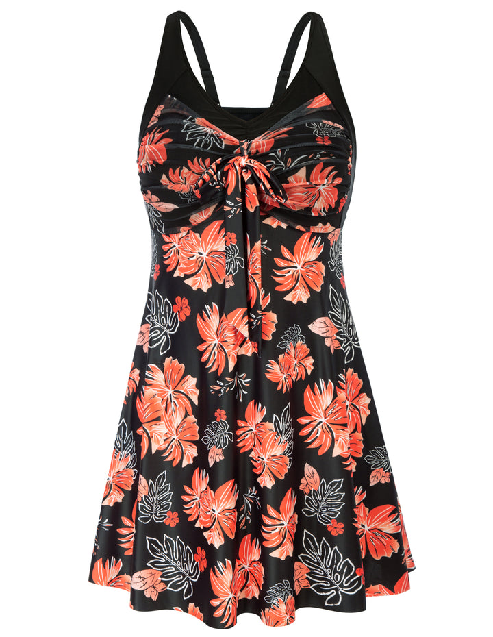Separated V-Neck Adjustable Tankini Set