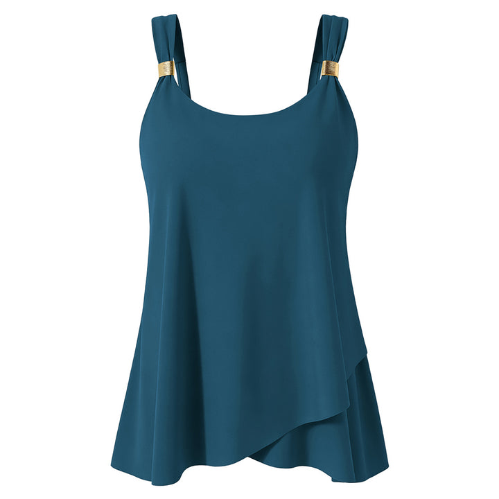 Hanna Nikole Women Flowy Tankini Tops Only Loose Fit Bathing Suit Swim Top Ruffle Swimsuit No Bottom 2026