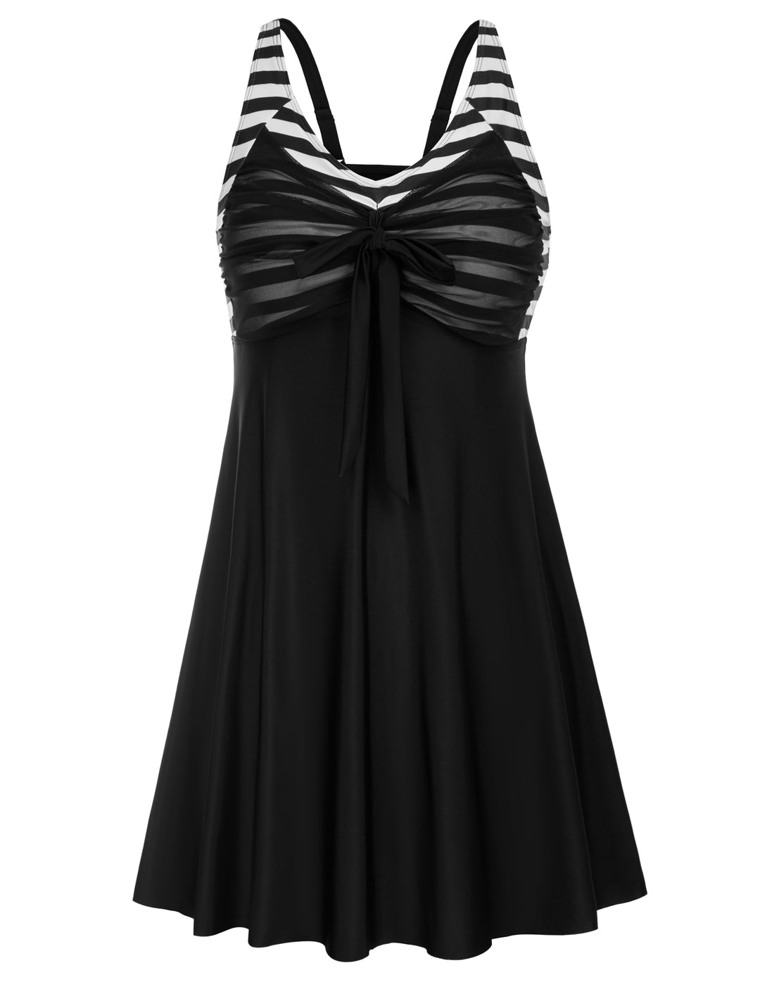 Separated V-Neck Adjustable Tankini Set
