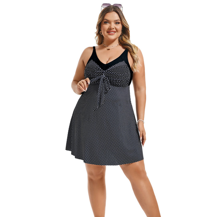 Separated V-Neck Adjustable Tankini Set