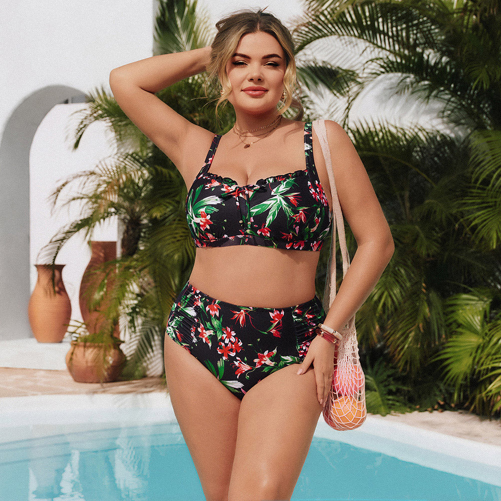 Hanna Nikole Modest Swimsuits for Women 2026, High Waisted Bikini Sets Tummy Control, Tie Cut-Out Bathing Suits