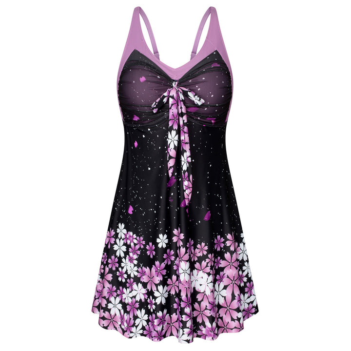 Separated V-Neck Adjustable Tankini Set