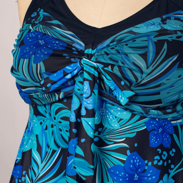 Separated V-Neck Adjustable Tankini Set