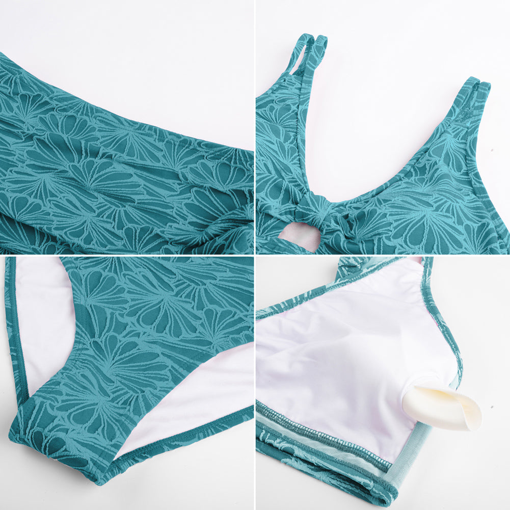 Hanna Nikole High Waisted Bikini Sets for Women, Tummy Control Swimsuits, Jacquard Modes Bathing Suit Bikini