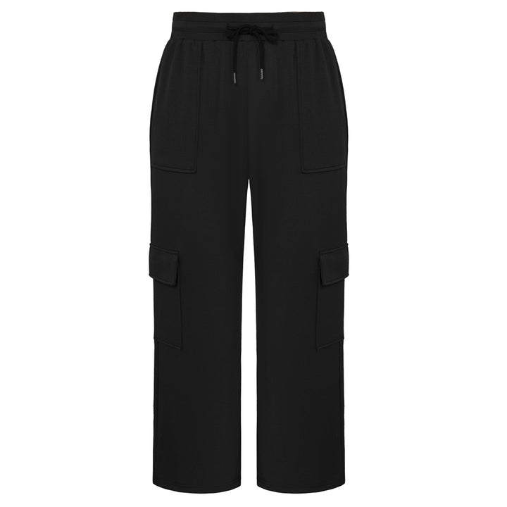HN Women Plus Size 2pcs Set Outfits Casual Lapel Collar Tops+Wide-Leg Pants