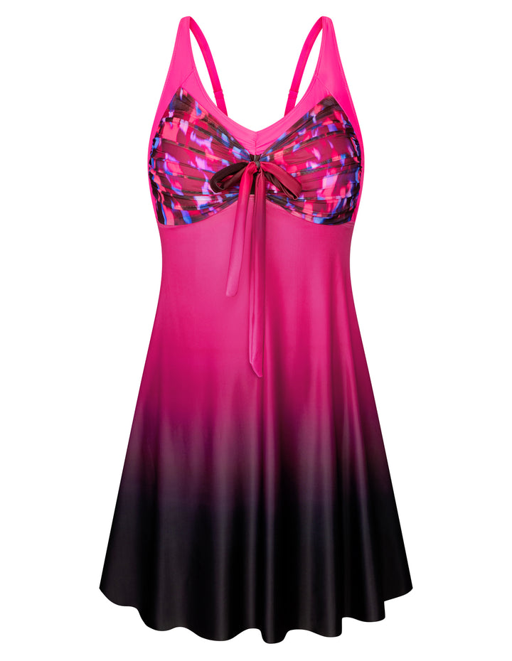 Separated V-Neck Adjustable Tankini Set