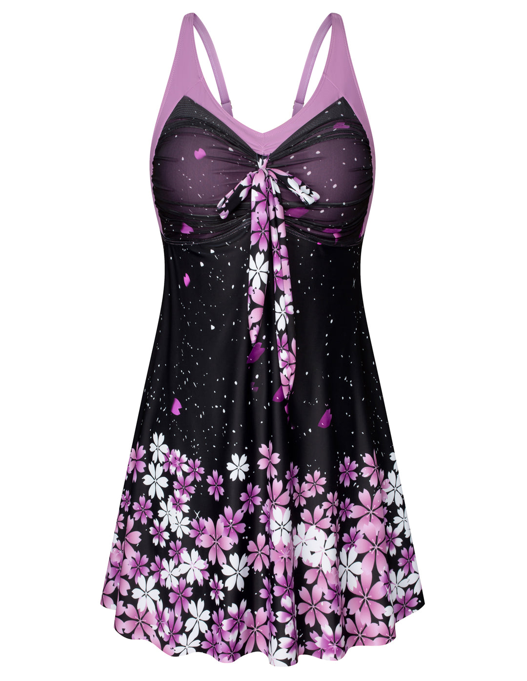 Separated V-Neck Adjustable Tankini Set