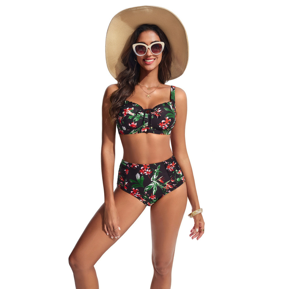 Hanna Nikole Modest Swimsuits for Women 2026, High Waisted Bikini Sets Tummy Control, Tie Cut-Out Bathing Suits