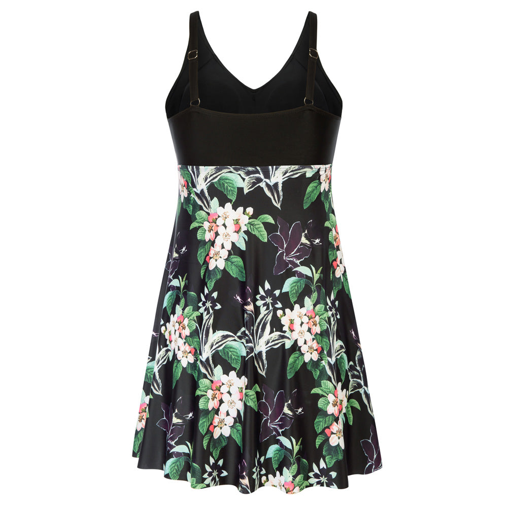 Separated V-Neck Adjustable Tankini Set