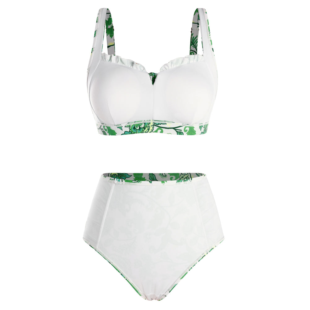 Hanna Nikole Modest Swimsuits for Women 2026, High Waisted Bikini Sets Tummy Control, Tie Cut-Out Bathing Suits