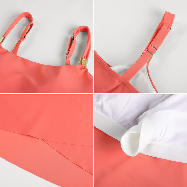 Hanna Nikole Women Flowy Tankini Tops Only Loose Fit Bathing Suit Swim Top Ruffle Swimsuit No Bottom 2026