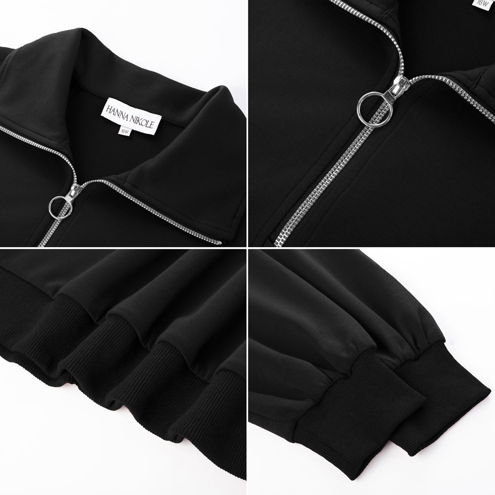 HN Women Plus Size 2pcs Set Outfits Casual Lapel Collar Tops+Wide-Leg Pants