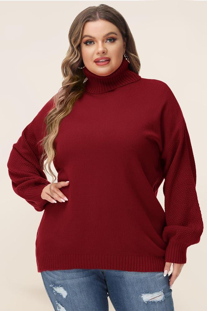 Alfani Plus Size Colorblock Turtleneck Sweater – Biggybargains