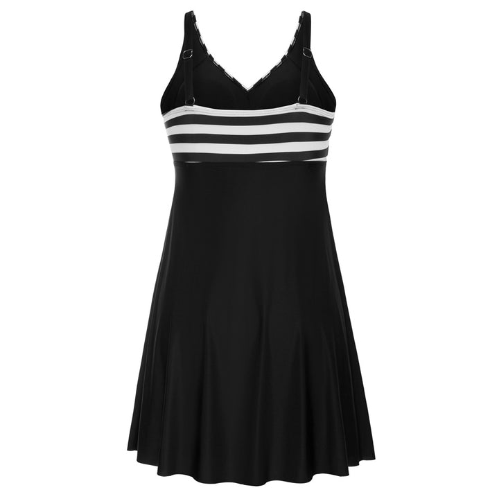 Separated V-Neck Adjustable Tankini Set