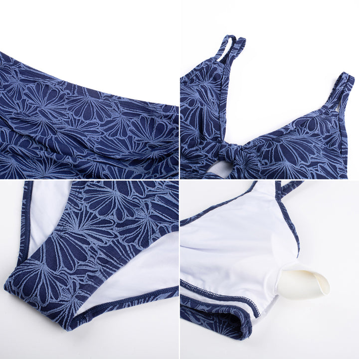 Hanna Nikole High Waisted Bikini Sets for Women, Tummy Control Swimsuits, Jacquard Modes Bathing Suit Bikini