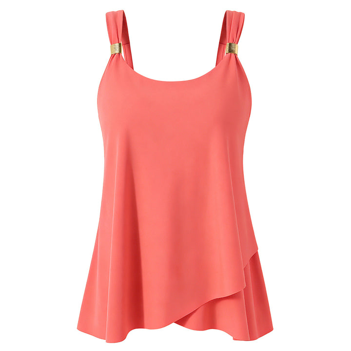 Hanna Nikole Women Flowy Tankini Tops Only Loose Fit Bathing Suit Swim Top Ruffle Swimsuit No Bottom 2026