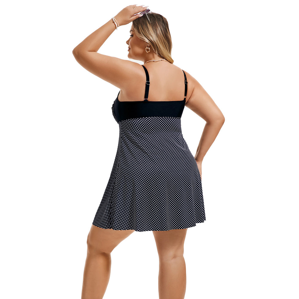 Separated V-Neck Adjustable Tankini Set
