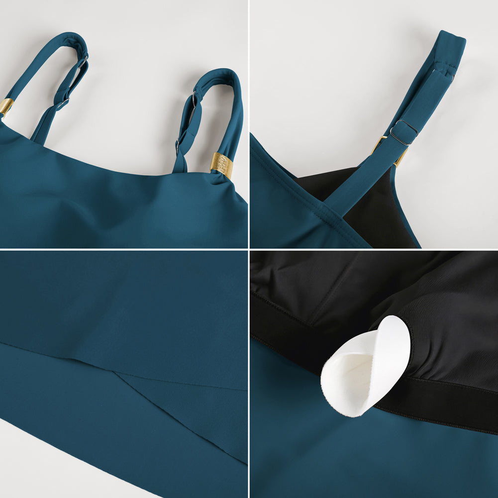 Hanna Nikole Women Flowy Tankini Tops Only Loose Fit Bathing Suit Swim Top Ruffle Swimsuit No Bottom 2026