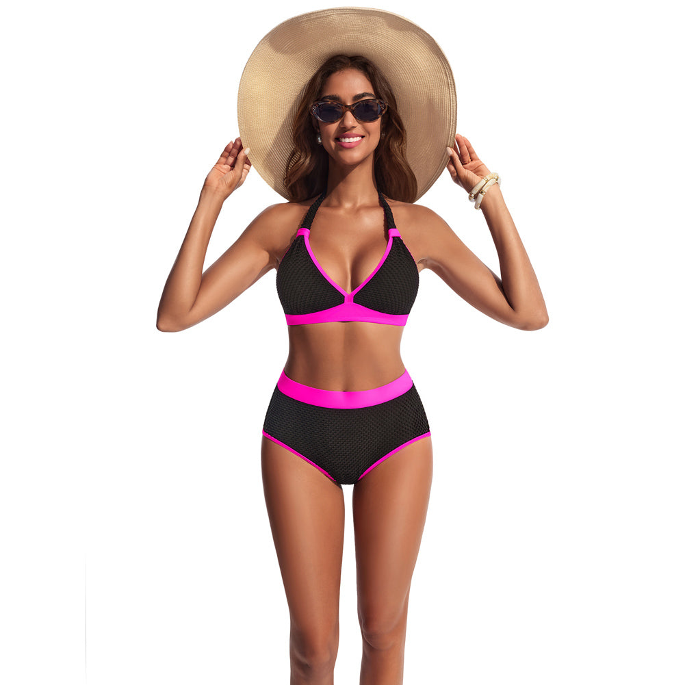 Hanna Nikole Popular Swimsuits, Womens Swimsuits, Textured Bathing Suit Tummy Control, Sexy Bikini