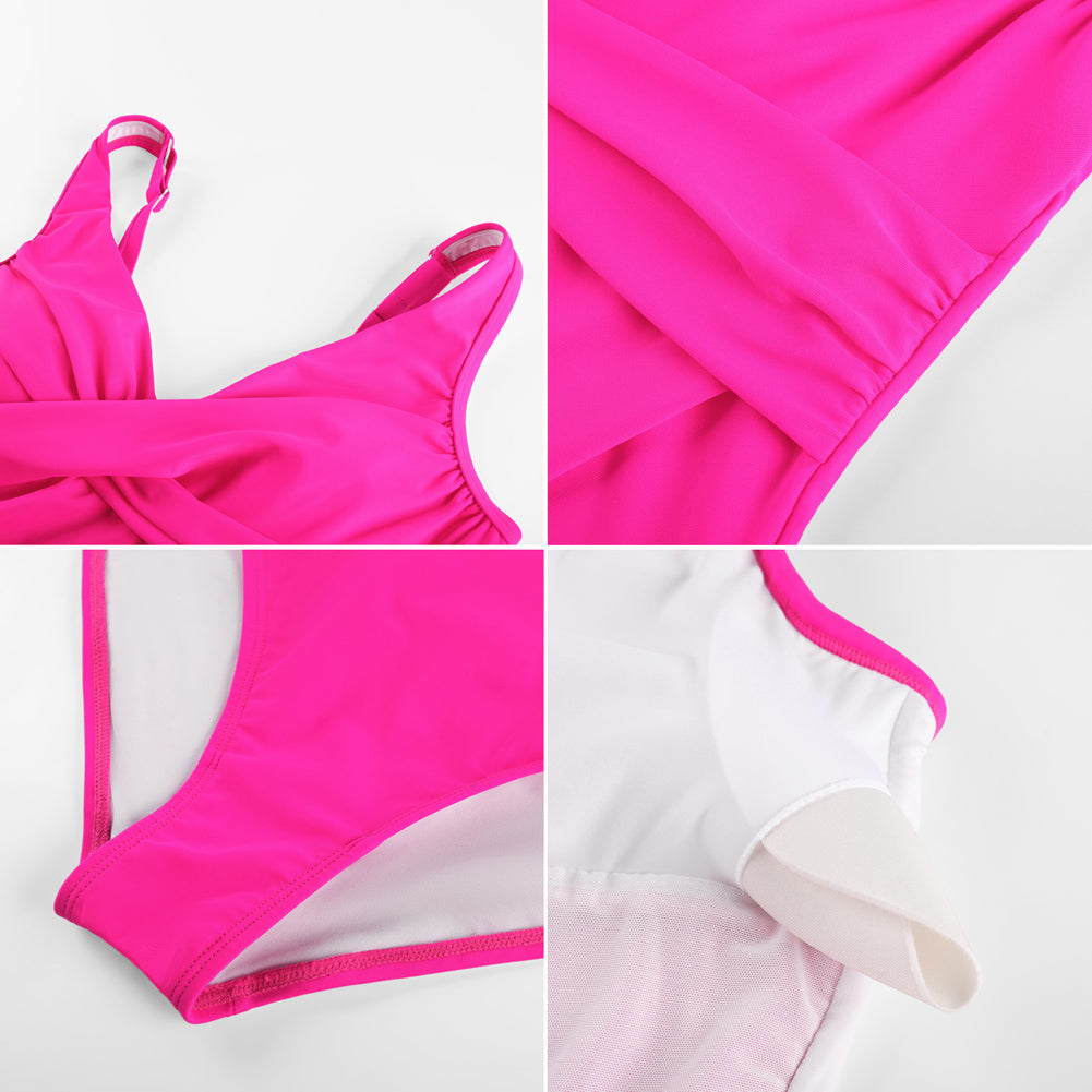 Hanna Nikole Womens One Piece Swimsuits, Plus Size Bathing Suit Tummy Control, High Coverage Swimwear