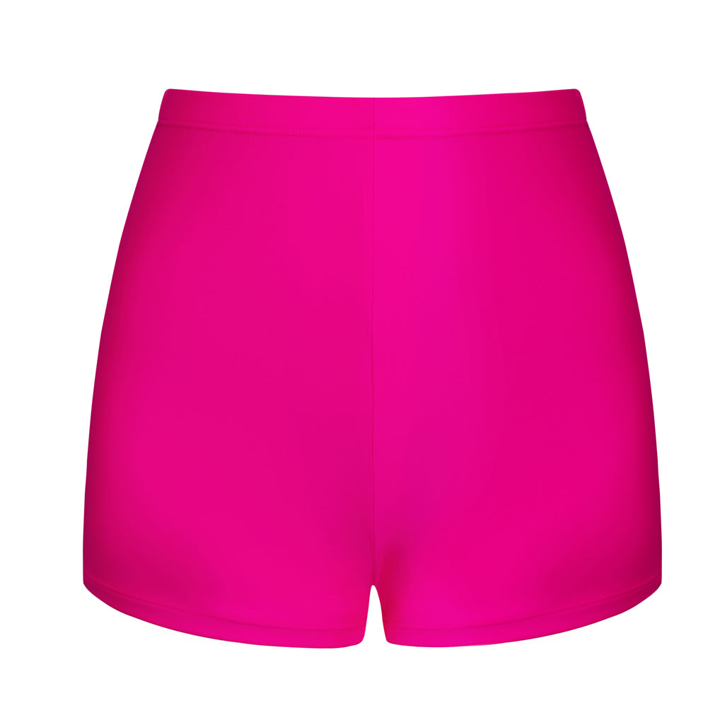 KK Women 2pcs Set Contrast Color Swimsuit V-Neck Padded Swim Dress+Briefs