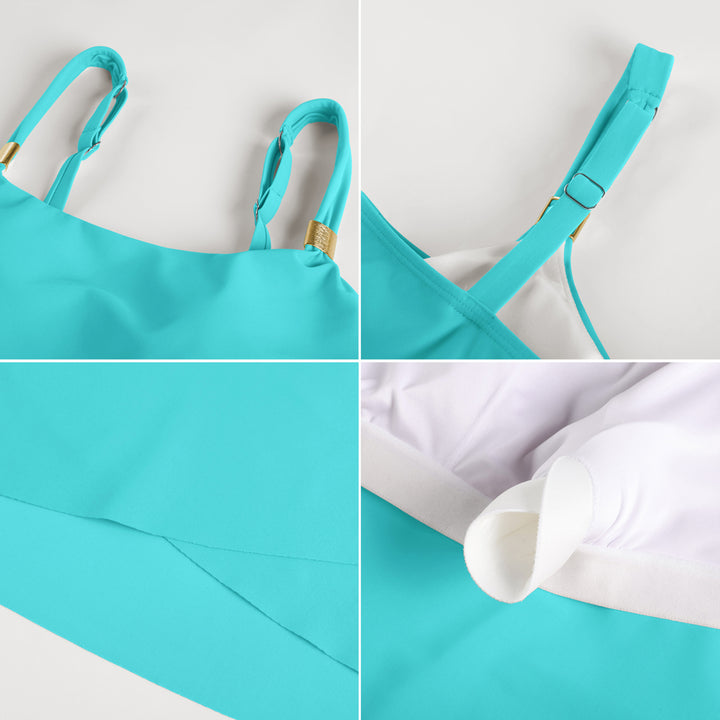 Hanna Nikole Women Flowy Tankini Tops Only Loose Fit Bathing Suit Swim Top Ruffle Swimsuit No Bottom 2026