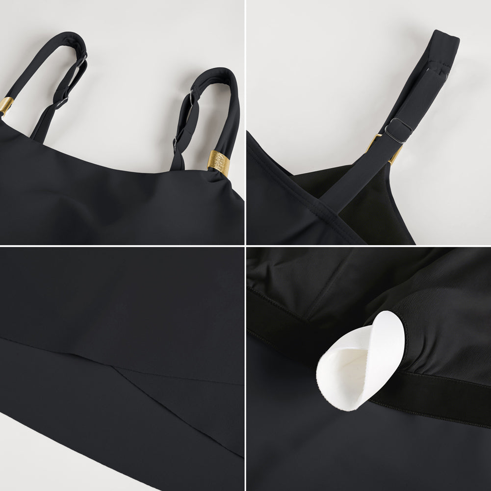 Hanna Nikole Women Flowy Tankini Tops Only Loose Fit Bathing Suit Swim Top Ruffle Swimsuit No Bottom 2026