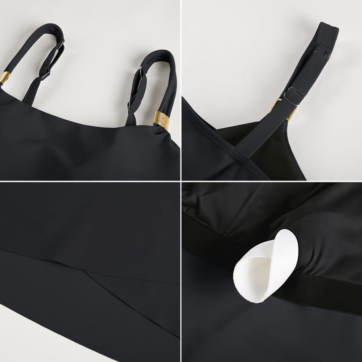 Hanna Nikole Women Flowy Tankini Tops Only Loose Fit Bathing Suit Swim Top Ruffle Swimsuit No Bottom 2026