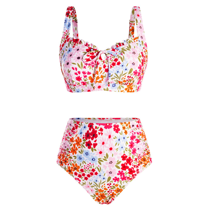 Hanna Nikole Modest Swimsuits for Women 2026, High Waisted Bikini Sets Tummy Control, Tie Cut-Out Bathing Suits