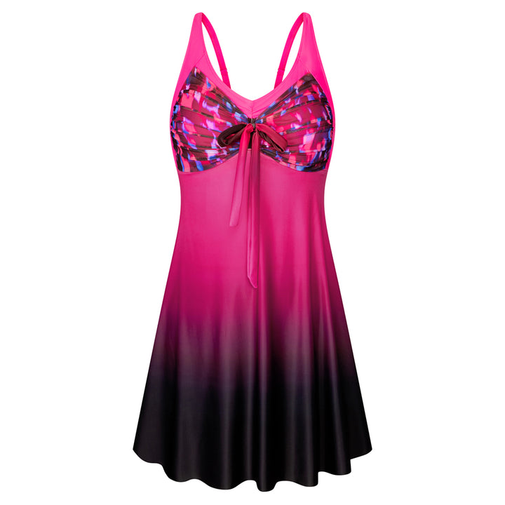 Separated V-Neck Adjustable Tankini Set