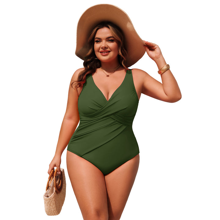 Hanna Nikole Womens One Piece Swimsuits, Plus Size Bathing Suit Tummy Control, High Coverage Swimwear