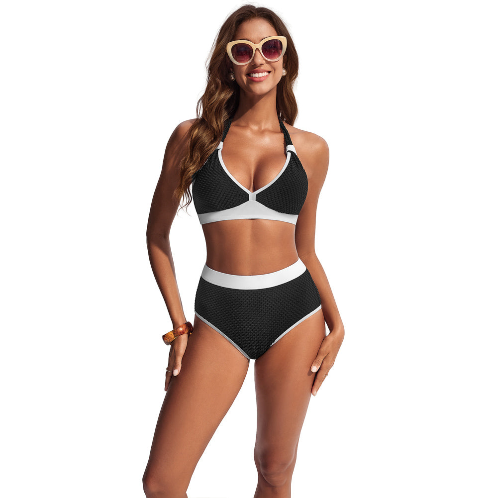 Hanna Nikole Popular Swimsuits, Womens Swimsuits, Textured Bathing Suit Tummy Control, Sexy Bikini