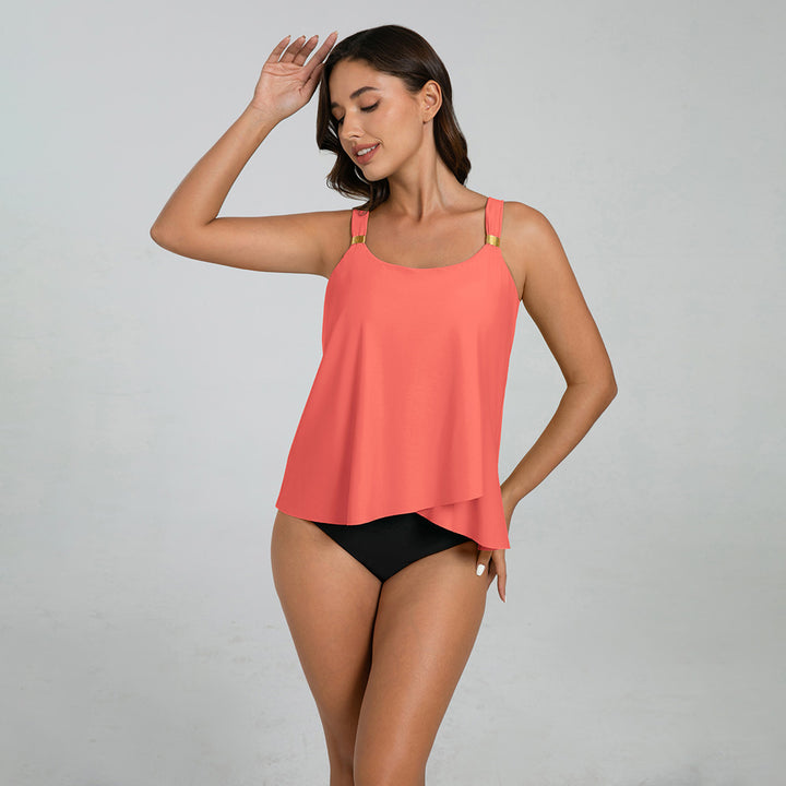 Hanna Nikole Women Flowy Tankini Tops Only Loose Fit Bathing Suit Swim Top Ruffle Swimsuit No Bottom 2026