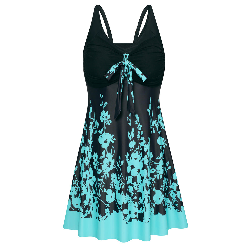 Separated V-Neck Adjustable Tankini Set