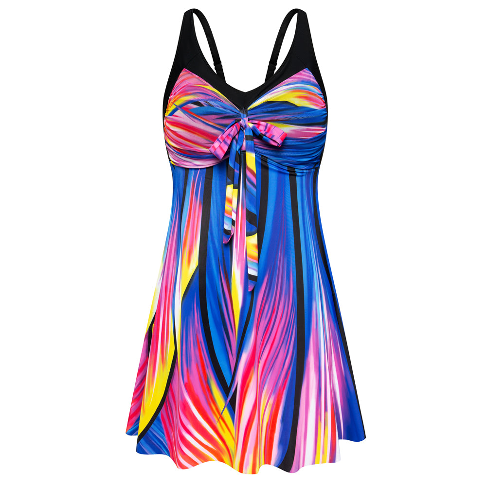 Separated V-Neck Adjustable Tankini Set