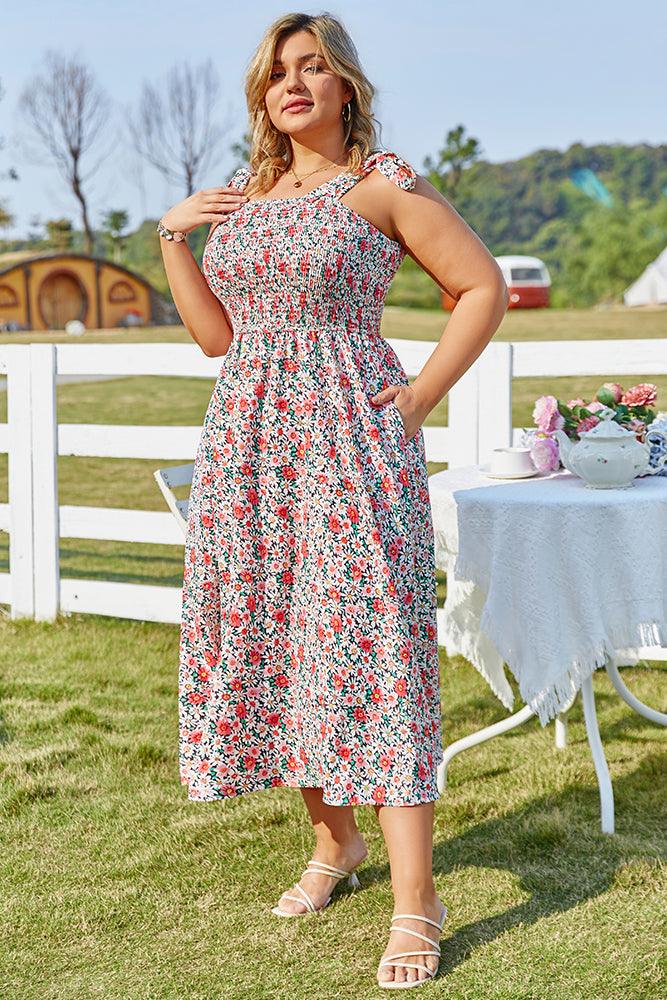 Women's plus cheap size midi dresses