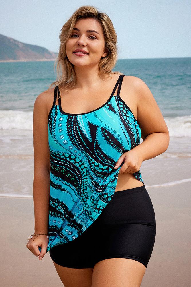 Hanna Nikole Womens Plus Size Boyleg One Piece Athletic Swimsuits Sport Lap  Bathing Suit Racerback Blue Printed Swimwear for Ladies 2XL at   Women's Clothing store