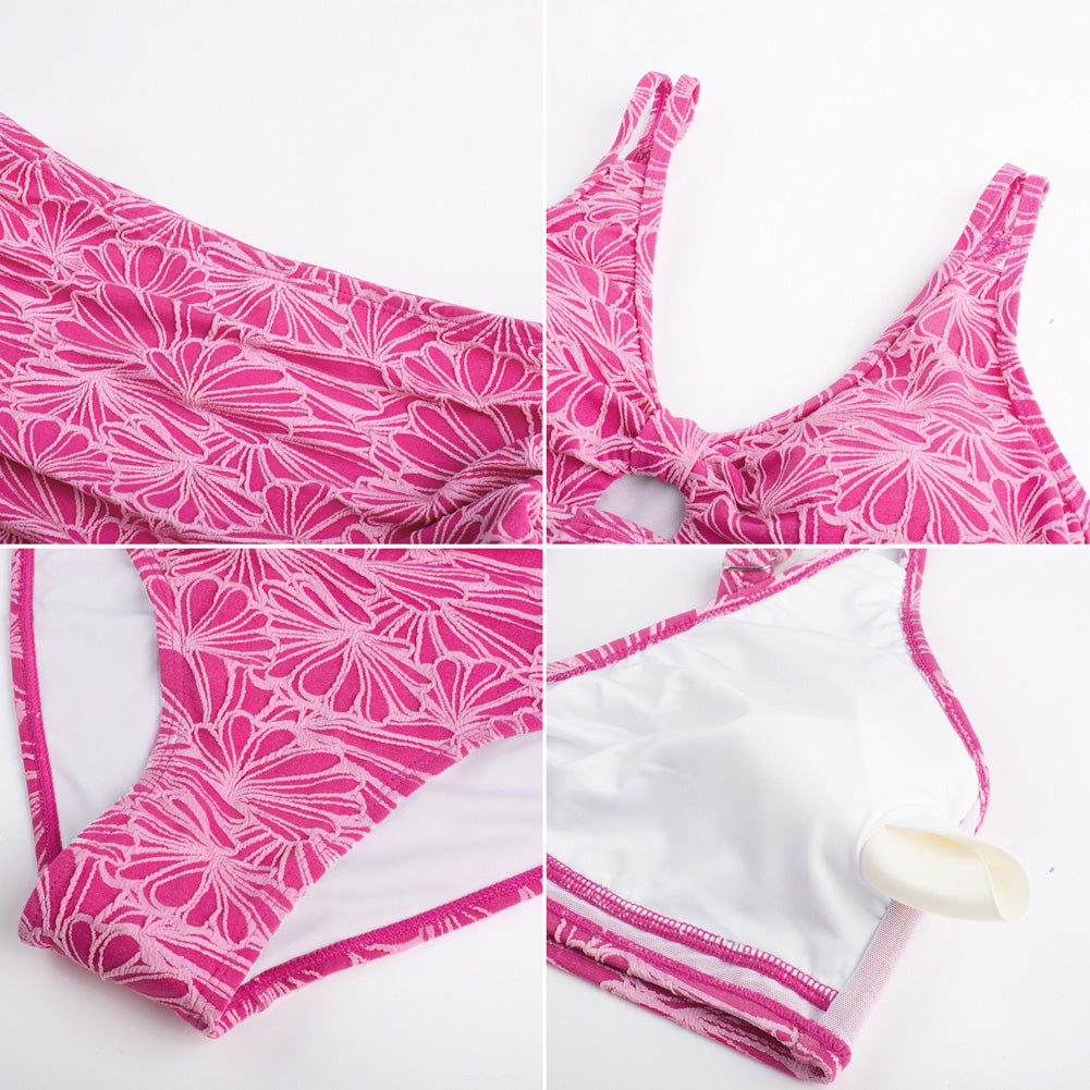 Hanna Nikole High Waisted Bikini Sets for Women, Tummy Control Swimsuits, Jacquard Modes Bathing Suit Bikini